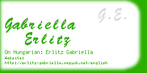 gabriella erlitz business card